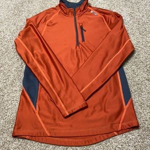 Hind l/s 1/4 zip Orange/Gray, Sz small